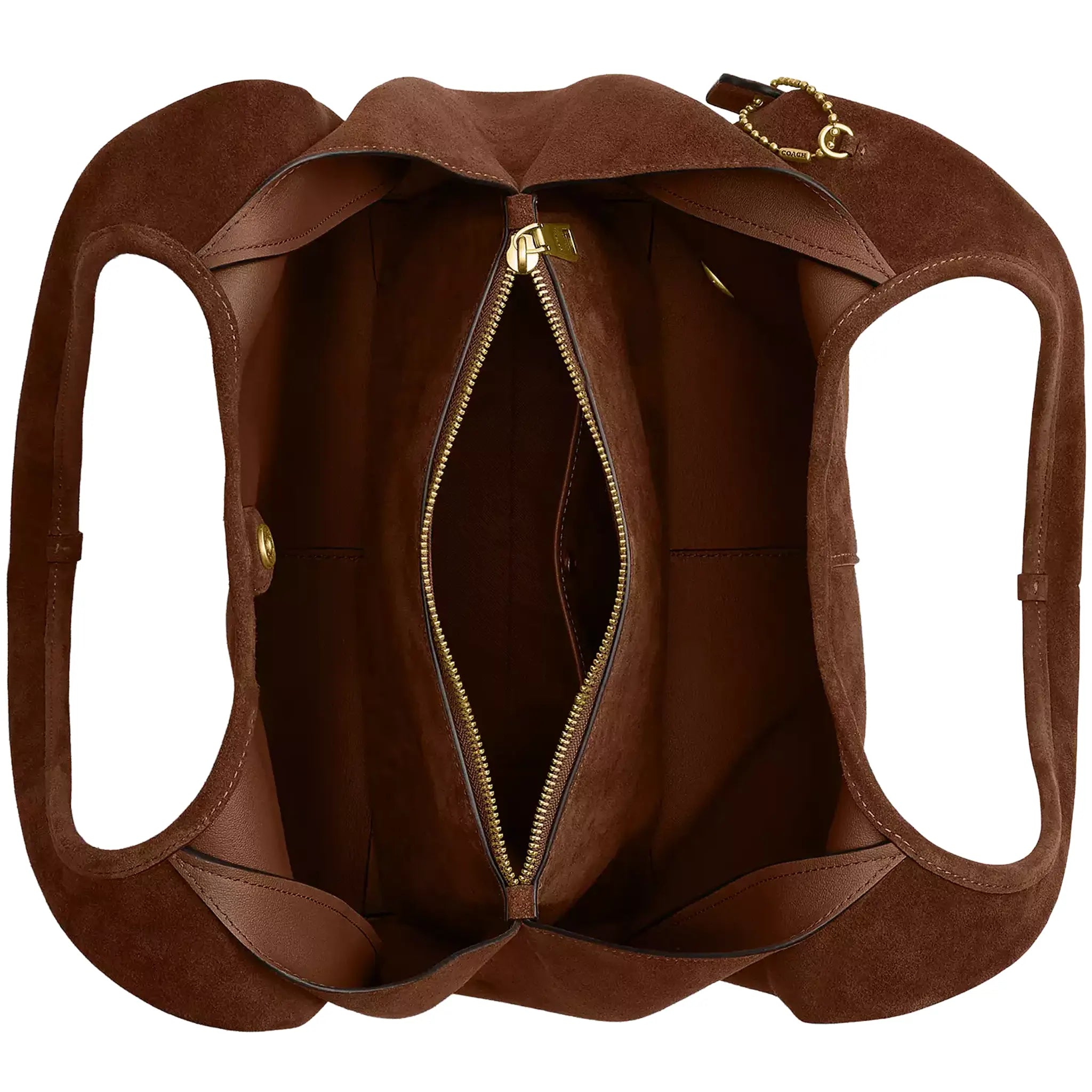 Zip View of Coach Lana 23 Warm Brown Shoulder Bag